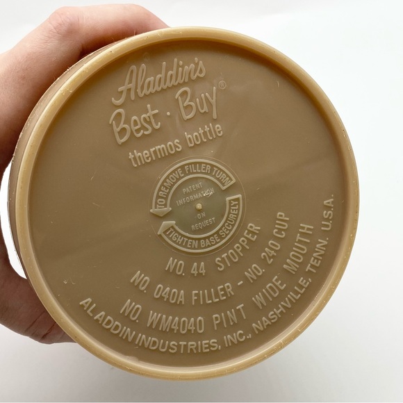 Vintage 1970s Aladdin Plaid Thermos Pint Size - Picture 4 of 13